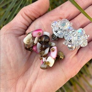 Vintage Beaded Clip-On Earrings